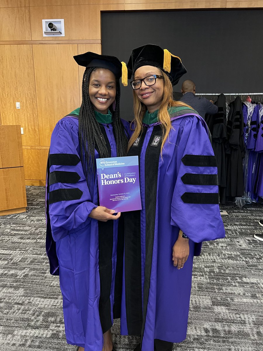 DrR_Williams's tweet photo. In 2018 @SophieBalzoraMD and I walked together as we became Associate Professors @nyulangone. Today it’s such a pleasure to walk again as Professors of Medicine @nyugrossman.
#blackingastro
#blackwomeninmedicine https://t.co/ums1dOscJz
