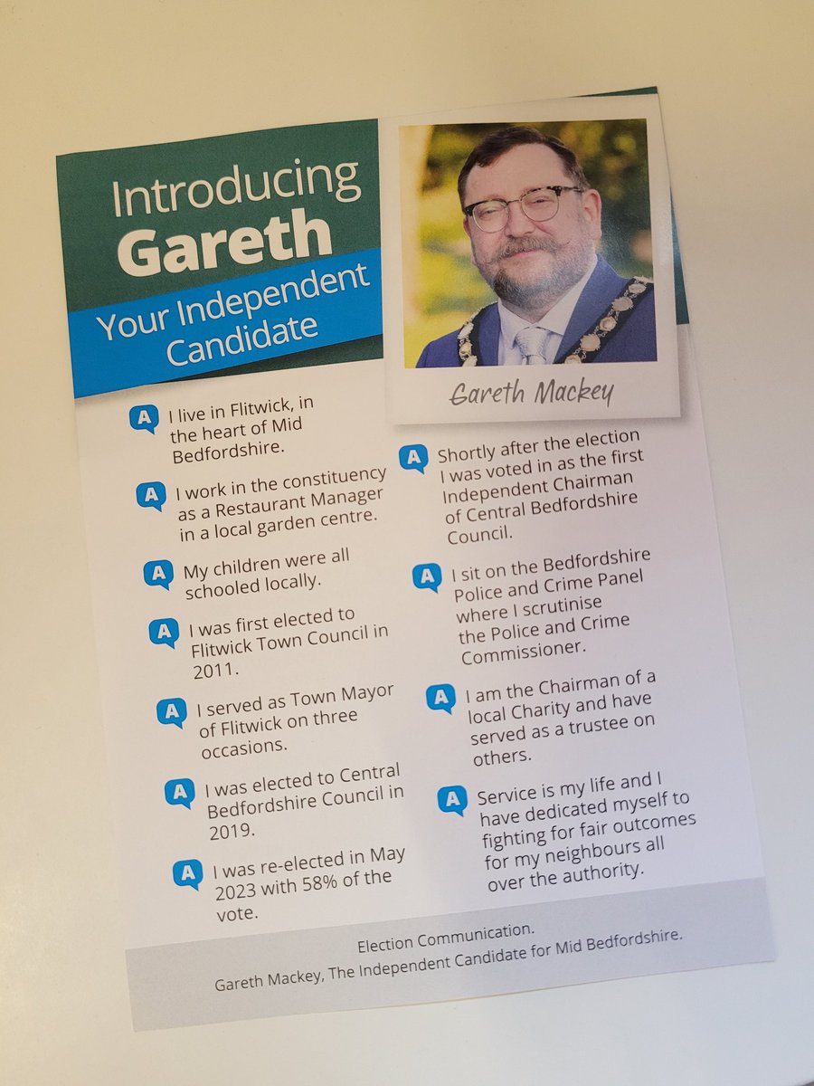 COUNCILLOR MARK SMITH ENDORSES FELLOW INDEPENDENT COUNCILLOR GARETH MACKEY TO BE MID BEDS NEXT MP Gareth Mackey has got my vote. Having worked alongside Gareth as a Central Beds Councillor for the past 4 years, I know that he would make a great MP for Mid Beds. Cllr Mark Smith