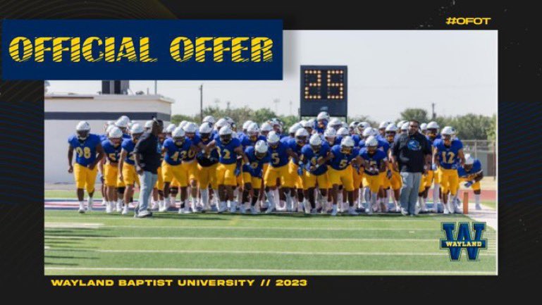 king_tallant's tweet photo. After a great conversation with @_nickyquintero I’m blessed to receive an offer from @WaylandBaptist 
@WPlainsFB @RecruitTheWest @WPlainsTrack @WPlainsWolves https://t.co/sgpHaGFAwz