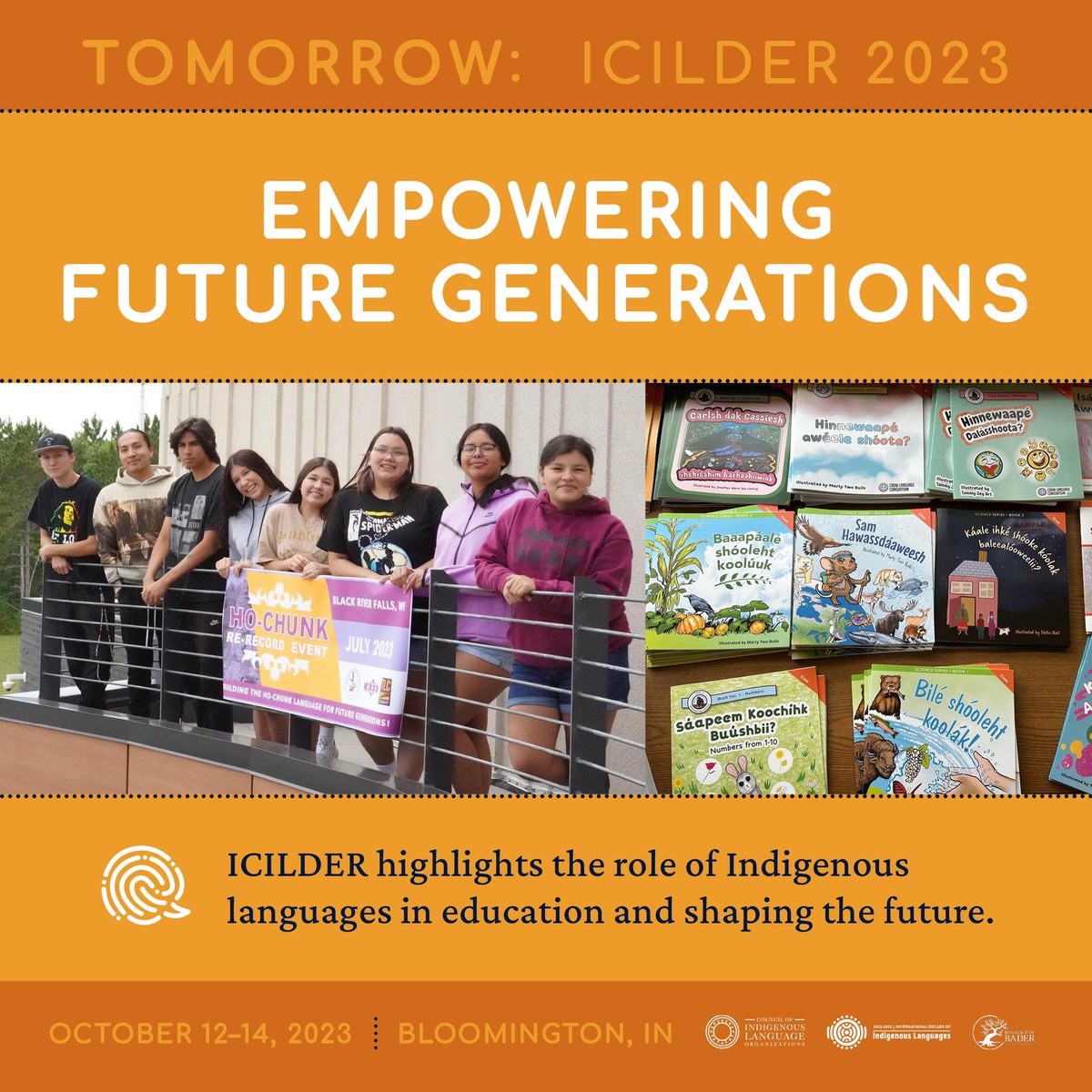 Tomorrow is the day! Join us at our gala event leading into ICILDER to explore how Indigenous language revitalization efforts nurture new generations of speakers. Register here: icilder.org/registration/