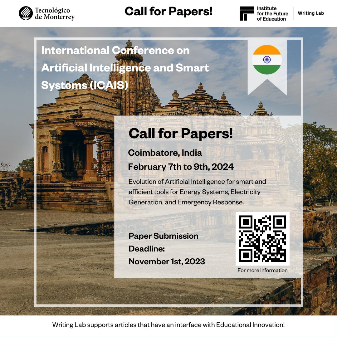 TecWriting's tweet photo. Call for papers!
#TecdeMty #TecdeMonterrey #EdTech #SoyIFE #SoyTec #WL #WritingLab #WritingLabTec #Innovation #Education https://t.co/SDtUAK14rf