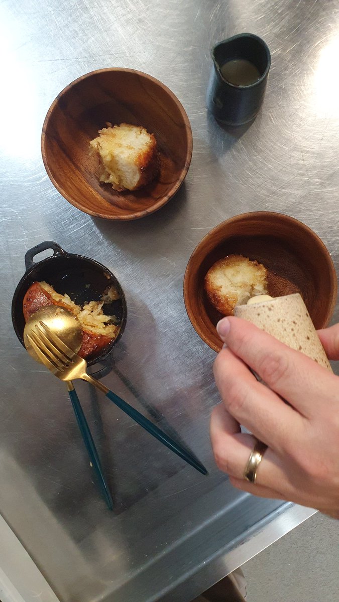 'Scarpetta'.
Italian for that universal pleasure:  mopping up those last bits of sauce at the end of your meal. It's a key memory for us and the inspiration behind this, from our brand new menu: a warm cinnamon loaf with vanilla crème anglaise.
Book via our site or 029 2071 0686