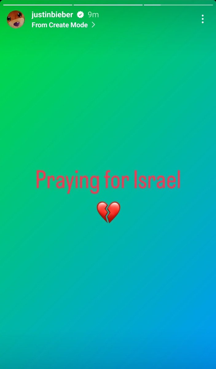 zoo_bear's tweet photo. Canadian singer @justinbieber had shared an image on his Instagram story with the words "Praying for Israel" by using an image from Gaza, Palastine. He later realised and deleted/replaced the image. https://t.co/VaLAXVSLWP