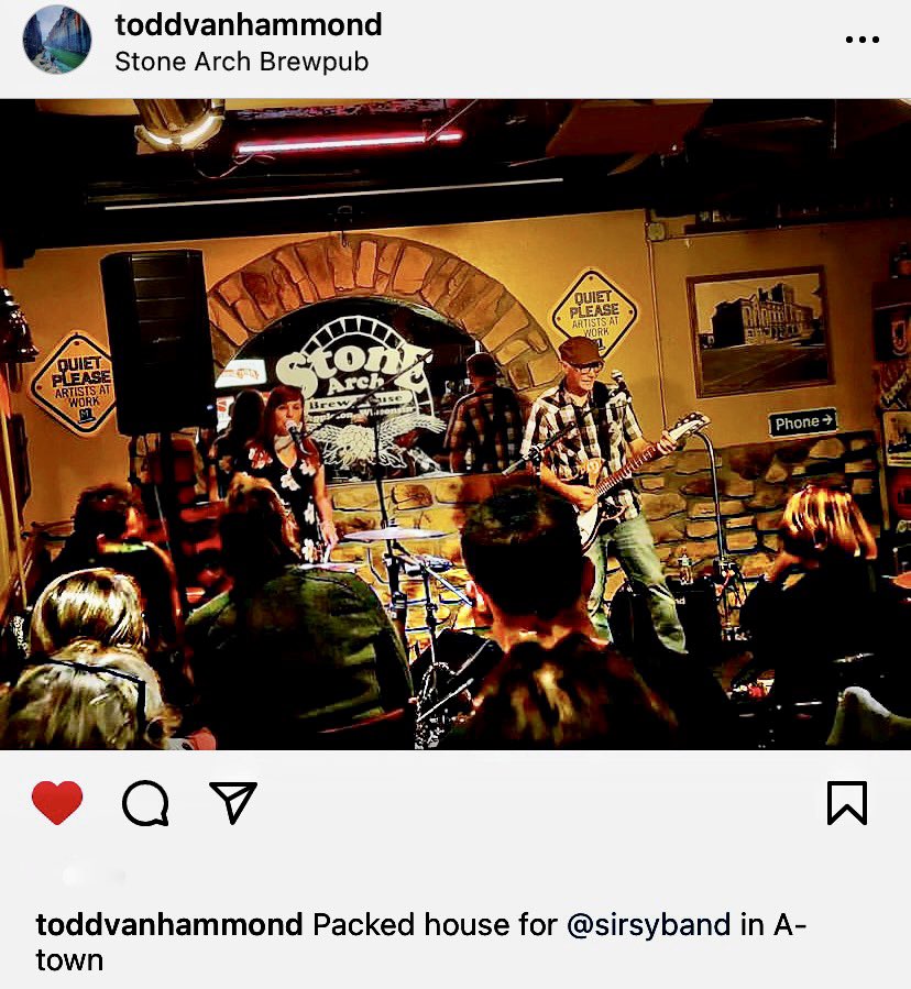 SIRSY's tweet photo. Appleton!! You are wonderful. Thanks for coming out on a Tuesday to make music with us at @StoneArchBrews Lovely sharing the stage w/ Pam & @scottcooksongs ♥️ All the hugs!
#sirsy #sirsyband #appletonwisconsin #stonearchsessions @FoxCitiesWi @MileOfMusicFest @FoxCitiesPAC https://t.co/RtaONXI93Y