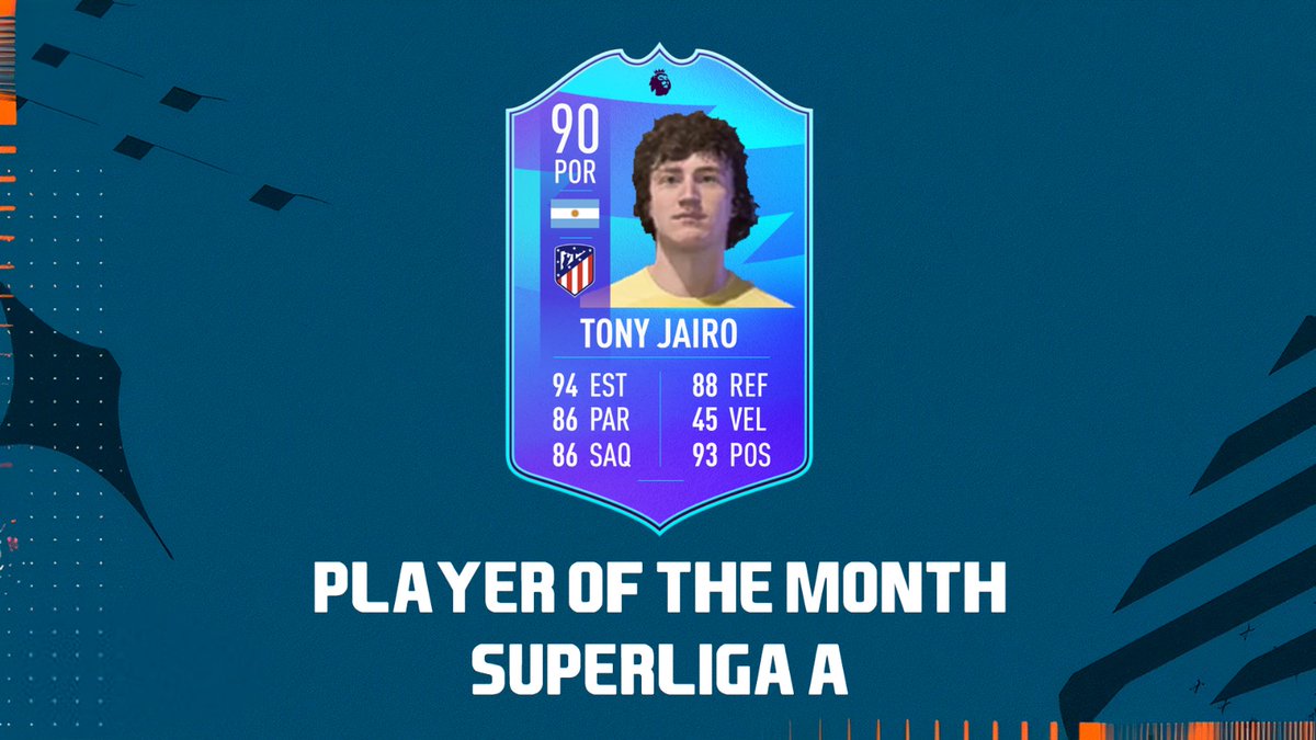POTM Superliga A

Enhorabuena a Tony Jairo del <a href="/Atleti_UF/">Atlético de Madrid</a> por ganar el segundo reconocimiento a POTM de la temporada.

Ft <a href="/FIFA_UNI/">FC UF</a>