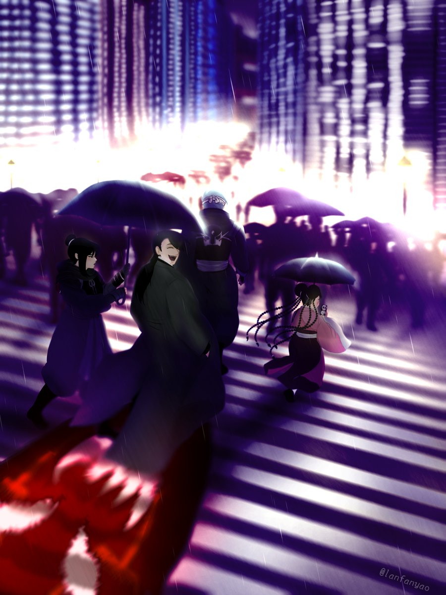 LanFanMeow's tweet photo. on their way to help with the shibuya incident (fu will die) AHAHAHAH

(I JUST FOUND OUT THAT MY 4K UPLOADS IS OFF 😭 that's why the image quality is so low lately huhu) https://t.co/eMgCRKYaOZ