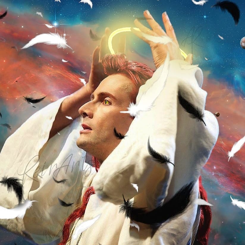 RiryKaulitz's tweet photo. My personal vision of Crowley at the precise moment he left Heaven to fall into Hell.
It was a pleasure for me to represent David Tennant in this way, a talented artist who I have respected for many years. ❤️
@georgiaEtennant what do you think? 😉 https://t.co/X3zfqFaJTK