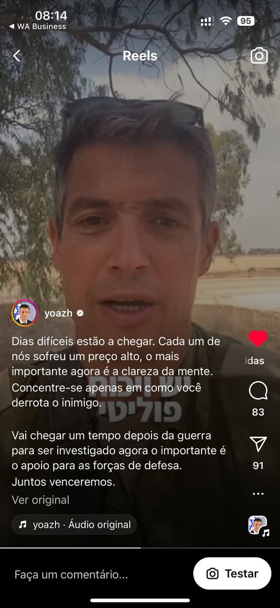 Eu em Israel com o Ex Ministro das comunicações Yoaz Hendel que agora foi pra guerra defender os Israelenses que estão sofrendo ataques do grupo terrorista Hamas, que tem assassinado mulheres e crianças de várias nacionalidades do mundo e que estavam e que estão em Israel.