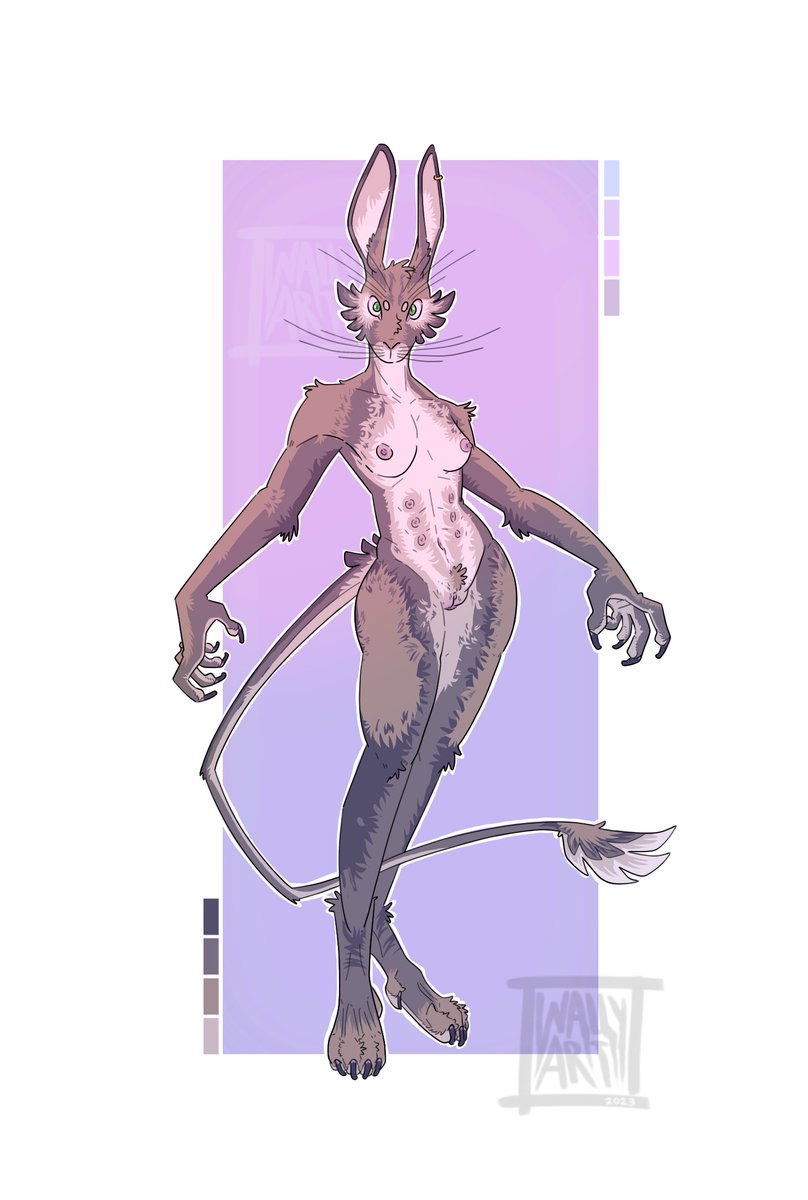 Oni_Hub's tweet photo. Walter here.  
I'm here to  present you Irelia. 
-sexuality: bisexual 
-gender: female
-species: hare
-pronouns: she/her

#furry #art #oc #fursona #furryart https://t.co/Q5wFal28i7