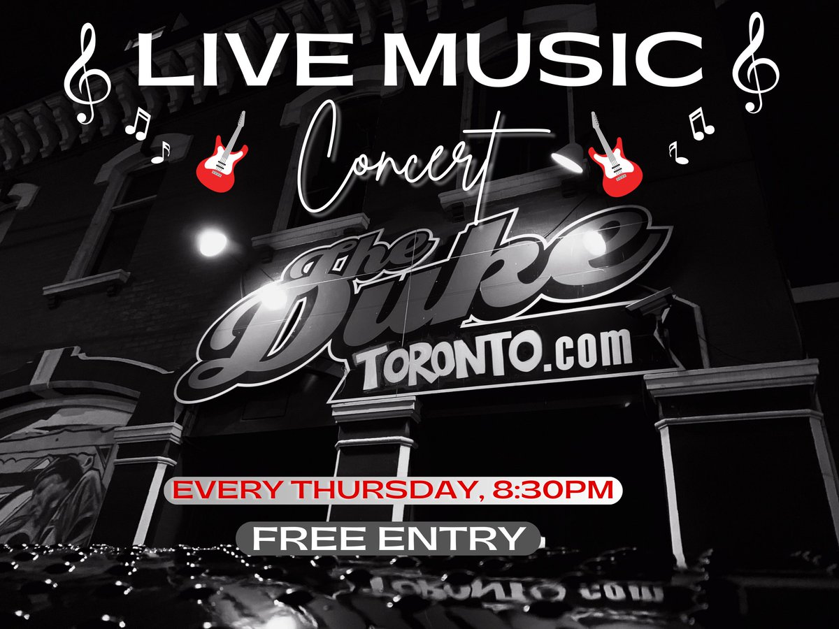 333atkinson's tweet photo. Join us this Thursday, October 12th, and every Thursday night for our Jam Night at The Duke.
🕣 Time: The music starts at 8:30 PM.
📍 Where: The Duke, located @ 1225 Queen Street E, Toronto, M4M 1L6.
#JamNight #LiveMusic #TorontoNights #toronto #torontomusic #Torontomusicians https://t.co/5SckEA1uYA