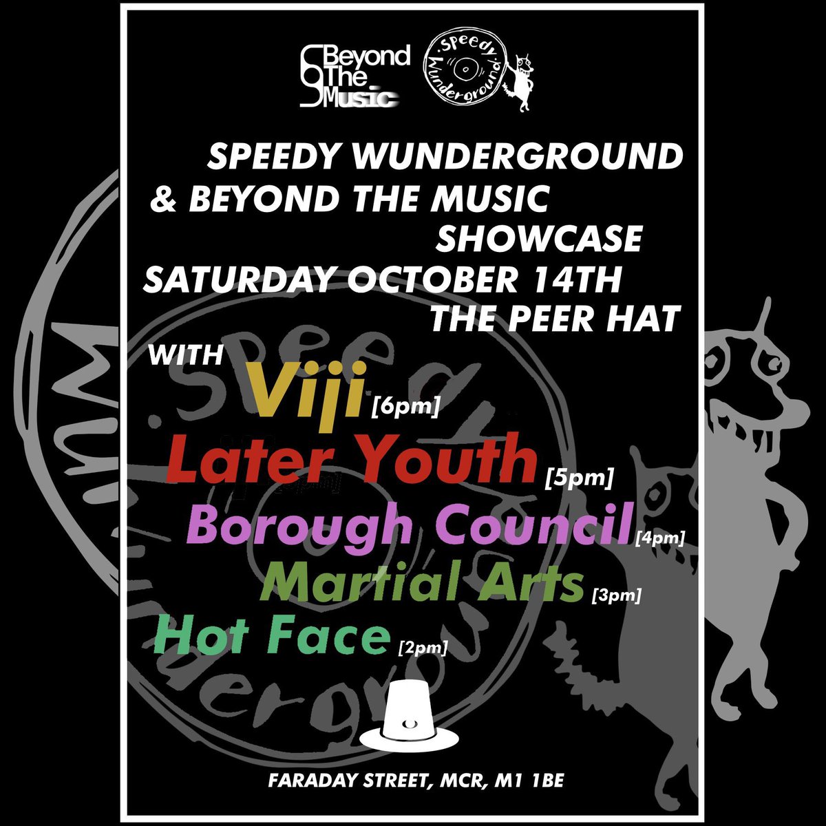 We’re teaming up with our Mancunian brothers @akoustikanarkhy along with some help from our @heavenlyrecs friends to put on a @gobeyondmcr afterparty of epic proportions this Sat 14/10 at Briton’s Protection, MCR feat. @OneDaWall Hot Face @martialartsband Big Other & @LaterYouth