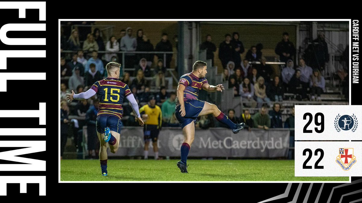 BUCSSuperRugby's tweet photo. Despite a @DURFC comeback, the Archers hold on to win a Cyncoed classic 🏹🔥

#BUCSSuperRugby #CDMDUR https://t.co/1cEPtjPOFH