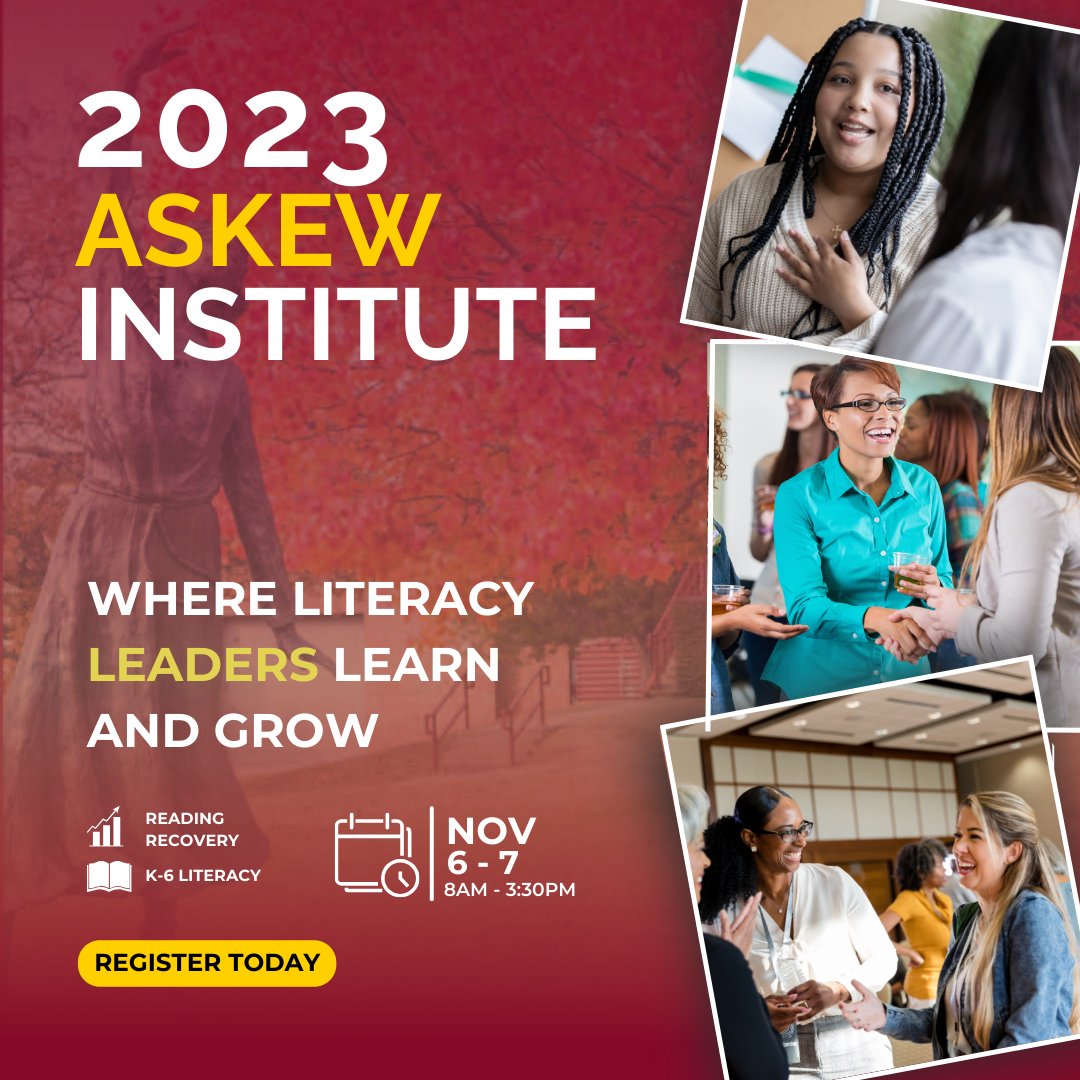 Calling all graduate students! 🎓 Join us for two days of sessions on cutting-edge literacy research and strategies. bit.ly/Askew23 #AskewInstitute #LitLearnLead