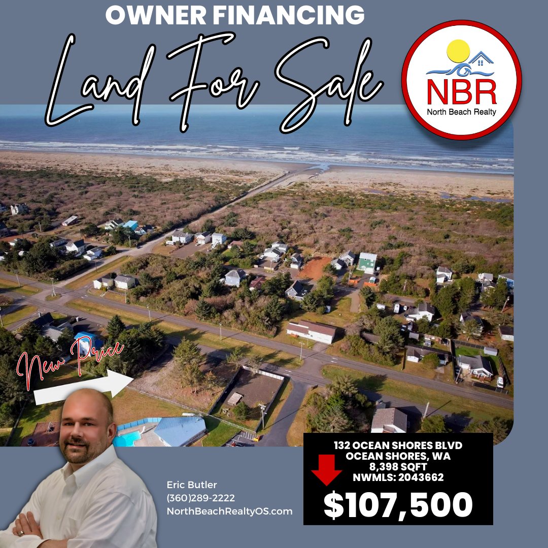ericbutlerhomes's tweet photo. 🤩#OwnerFinancing on these two side-by-side #LotsForSale
📍132 Ocean Shores Blvd NW - Ocean Shores, WA - NWMLS: 2043662
📍146 Ocean Shores Blvd NW - Ocean Shores, WA - NWMLS: 2043663
#NorthBeachRealtyOs #OceanShores  #househunters #camp #newbuild #builder #warealestate https://t.co/9huP4qAZ8q