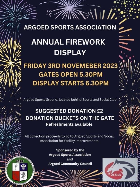 We’ve the privilege of once again lighting the skies of mynydd isa and beyond. 

Join us for what is becoming a staple in the community calendar. Cash donations on the gate and refreshments available.

Location: Argoed Sports and Social Club, CH7 6SZ 

#community #fireworks