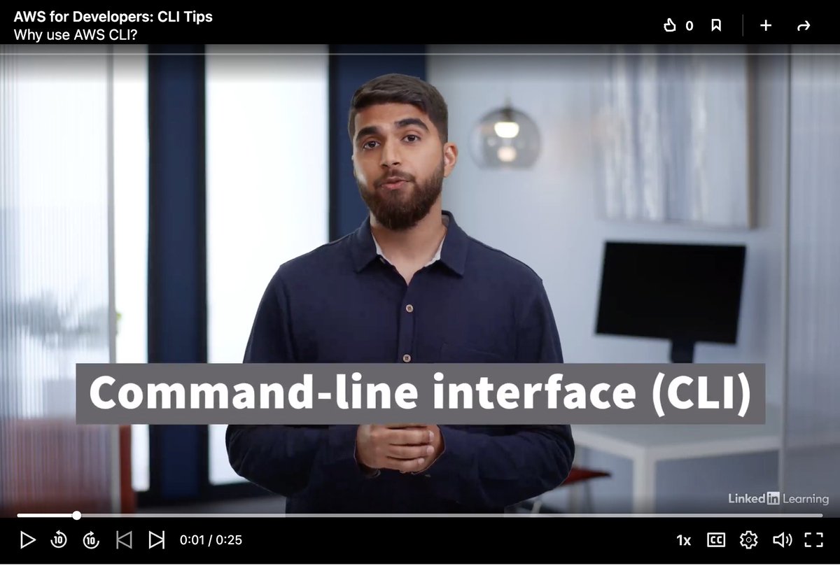 rishabincloud's tweet image. My AWS CLI Course is out on LinkedIn Learning.

The command line interface for AWS allows you to interact with AWS services, right from your terminal. In this course, I provide best practice tips for managing common tasks using the AWS CLI, including managing EC2 instances, S3…