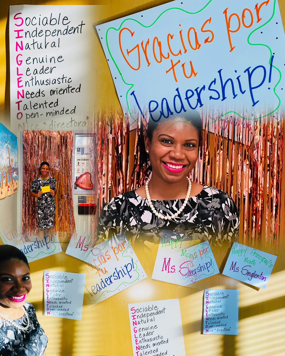 2day, I walked n2 my office &amp; was overwhelmed w/joy 2 see that my #BSES staff decorated my door w/ such thoughtfulness &amp; love. My goal as a #principal is 2 make my staff feel as valued &amp; cared 4 as I felt 2day. 😭These streamers will have 2 fall off; I’m never taking them down.💙