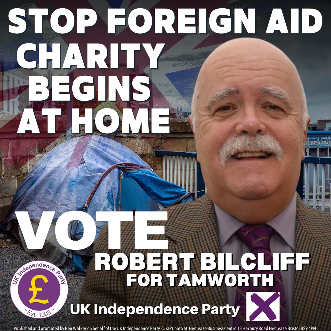 UKIP's tweet photo. Abstaining is not a good option. All you will get would be the #LibLabConGreens all over again if you don't go out and put an X in the box for Robert Bilcliff for @UKIP in the #Tamworth by election on Thursday October 19th.