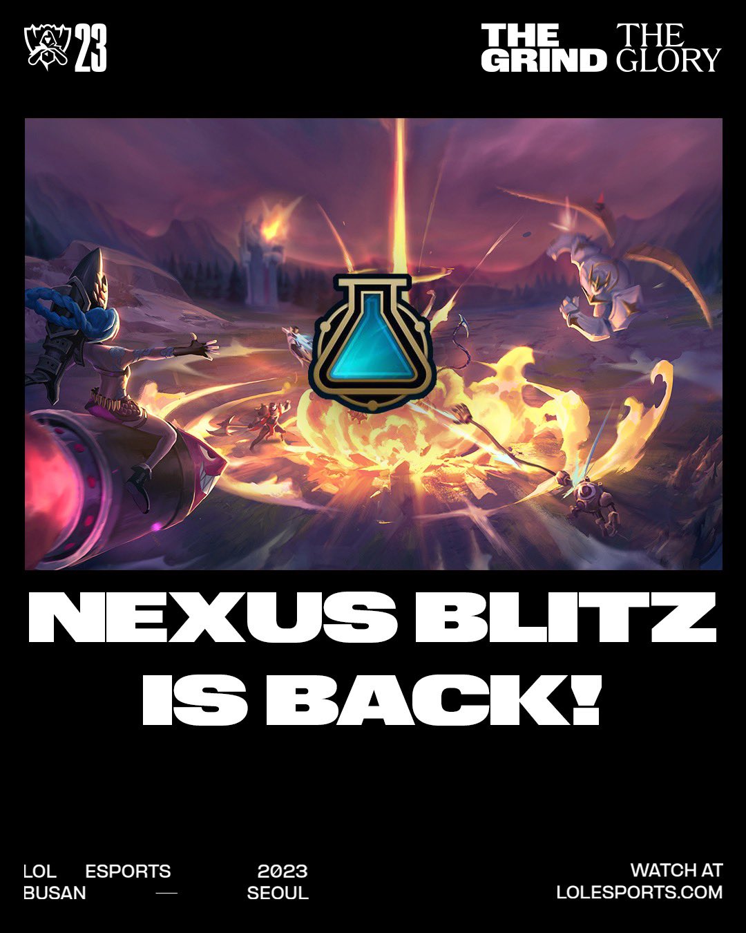 it's back 😏 Nexus Blitz returns to the League client Oct 24 at