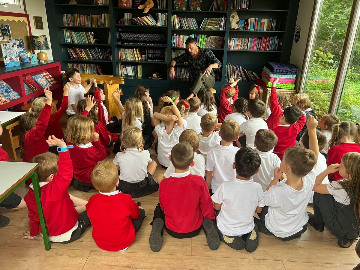 Another special day in school, making memories for our pupils… Our beautiful library hosting the awesome @ComedyCampbell James. The children had a fab day. - thank you. Keep reading, and laughing kids!