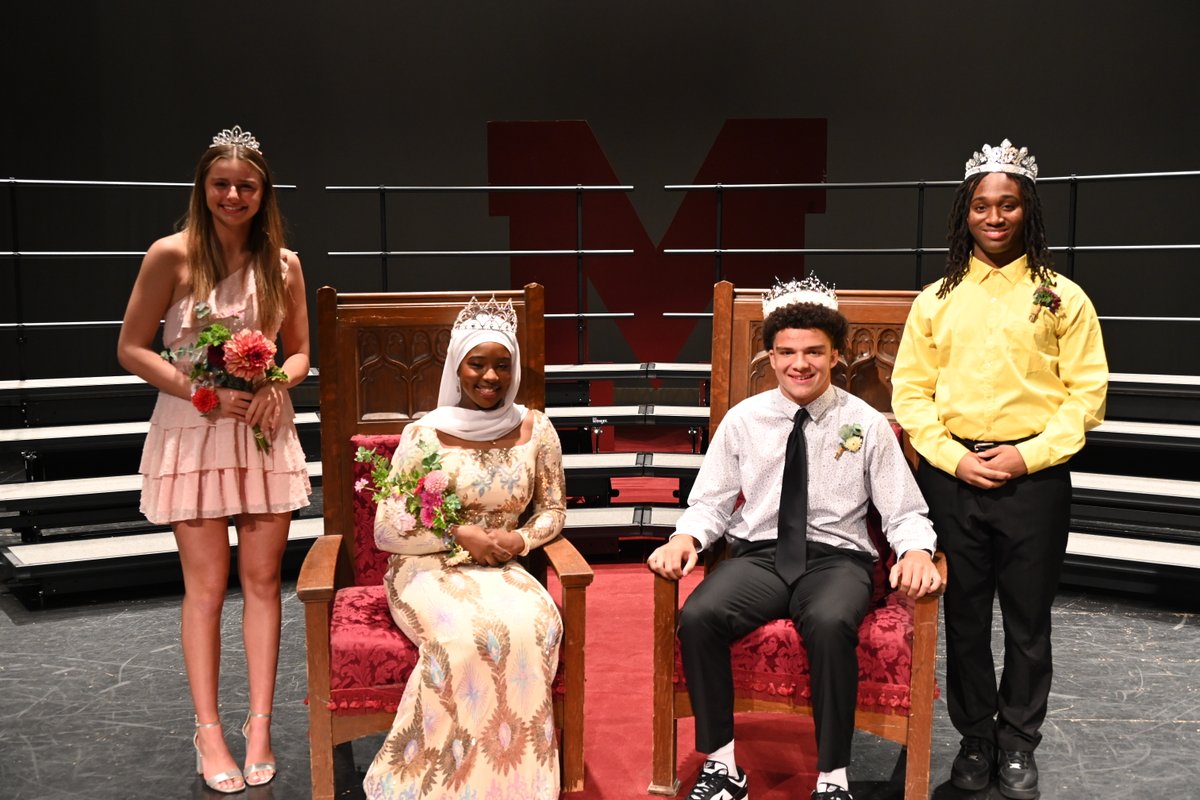 MolineCVSchools's tweet photo. Congrats to MHS Homecoming King Zander Ealy, Queen Maryam Ndiaye, Prince Antoine Richmond &amp; Princess Izzy Lamphier, along with the entire Homecoming court! The court will be recognized in the parade on Friday &amp; later that night at 6p at Browning Field. #molinepride #mhshoco23 https://t.co/2ZCILNGIDI