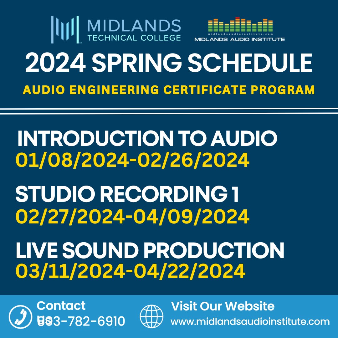 Ready to unleash your passion for audio engineering? 🔊 Our Audio Engineering Certificate Program is your gateway to mastering the art of sound. ow.ly/EbV650PTpw3