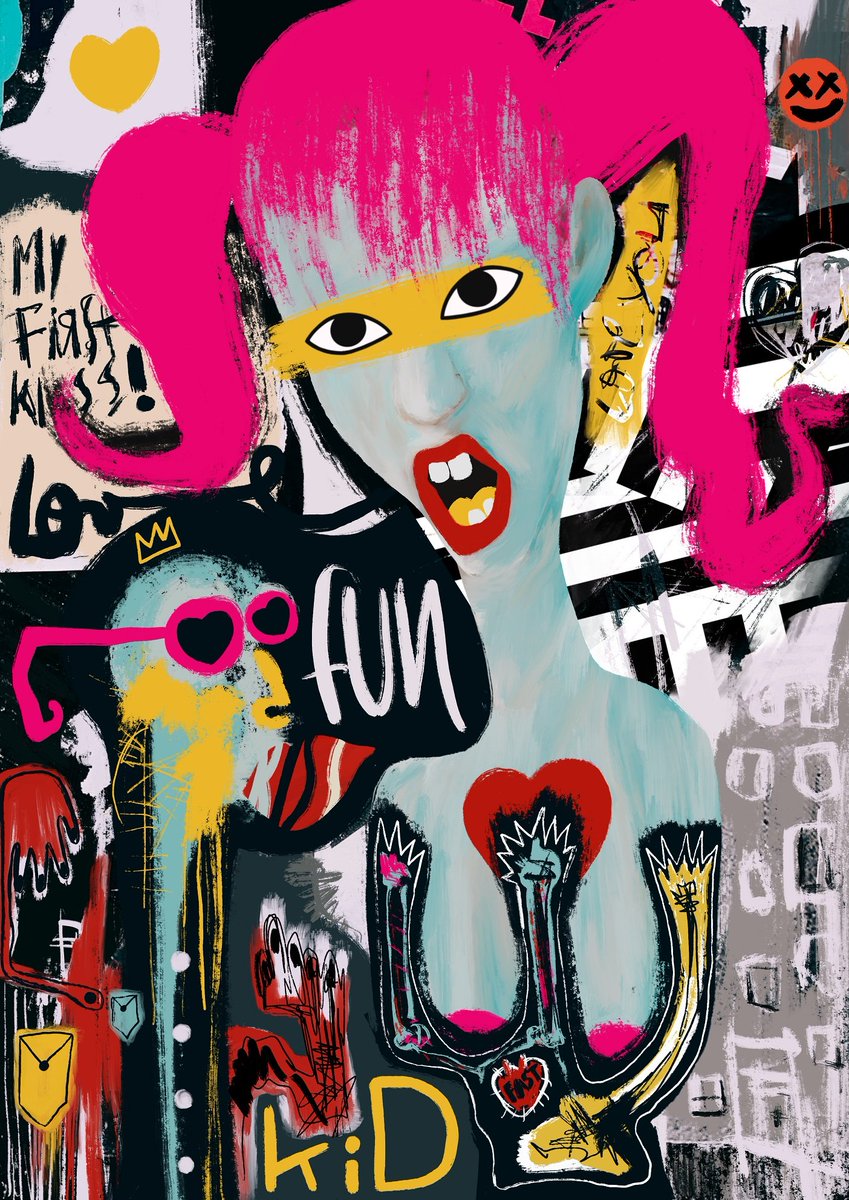 freakjesusart's tweet photo. 1st KISS on @opensea
The 1st kiss is unforgettable, whether it was good or a bad kiss, it will always be etched in our mind as well as the person who kissed you.
🤘1/1 edition❤️Price 0,10 ETH
Link⬇️⬇️⬇️
#nfts #neoexpressive #neoexpressionist #popart #digitalart #NFT https://t.co/ZjbPqtY0sP