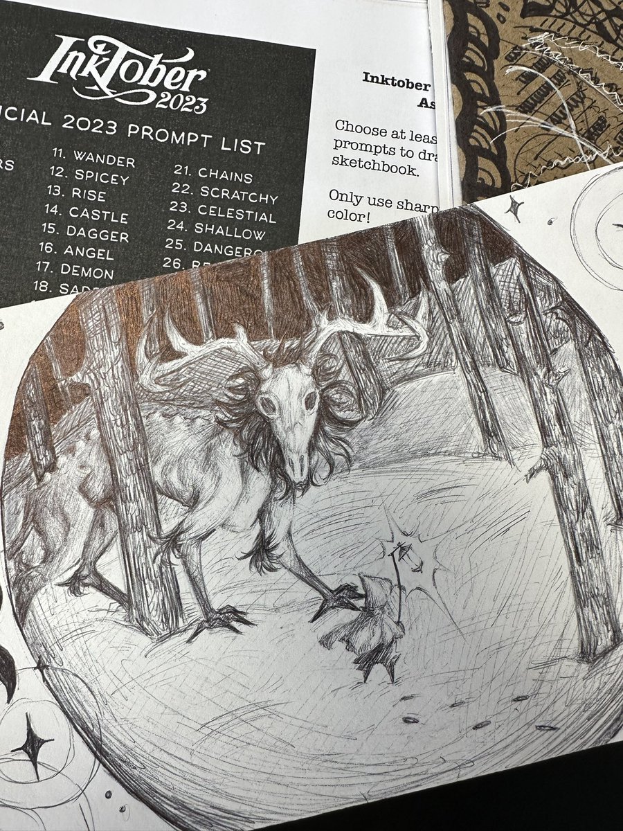 Beautiful #inktober sketches from studio one