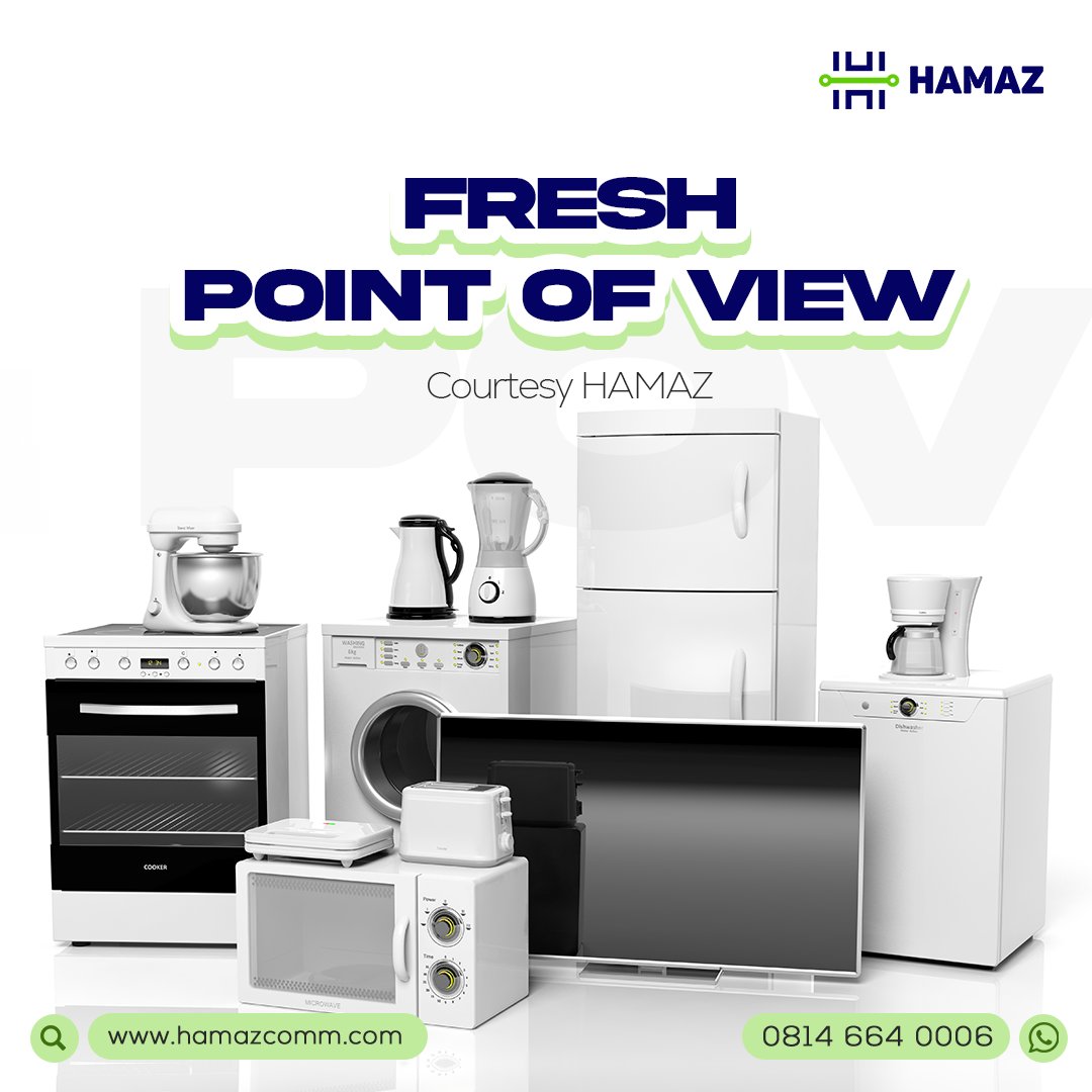 Revamp your home with the latest in appliance design from Hamaz. 

Call 08032032099 / WhatsApp - 08146640006 to order.

🏡✨ #HomeInnovation #hamazdesigns #appliances #hometheatre #microwave #television #blend #airfryer #toaster
