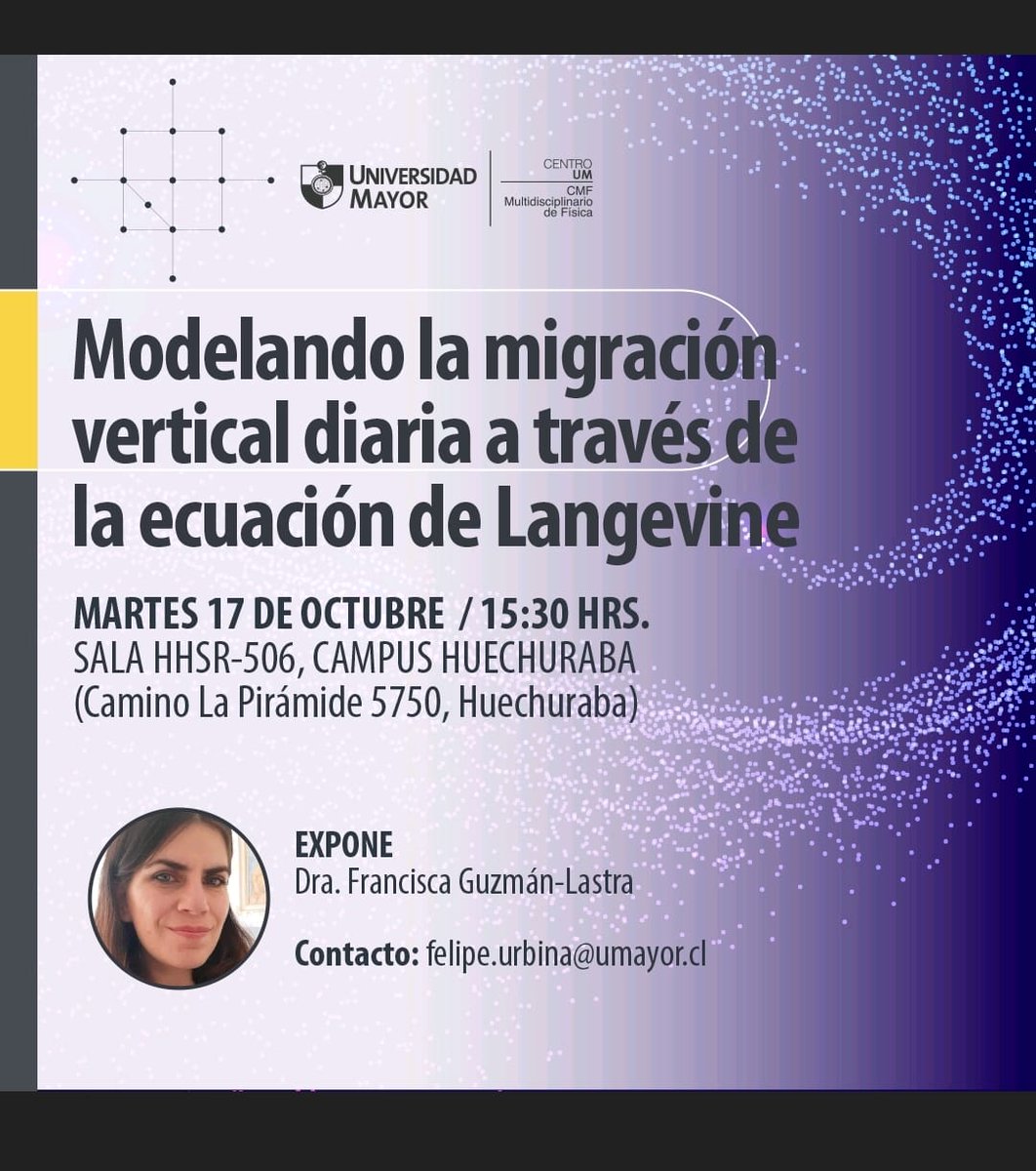 Voy a dar una charla sobre Migración vertical diaria en la UMayor 🪼