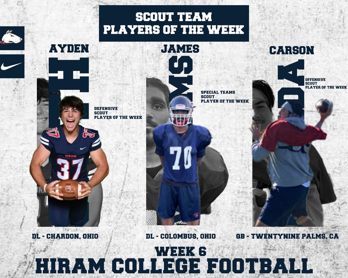 Appreciate the Scout Team! Thanks to our Week 6 Scout Players of the Week 🔨🔔✅ #TerrierTough #RingIt