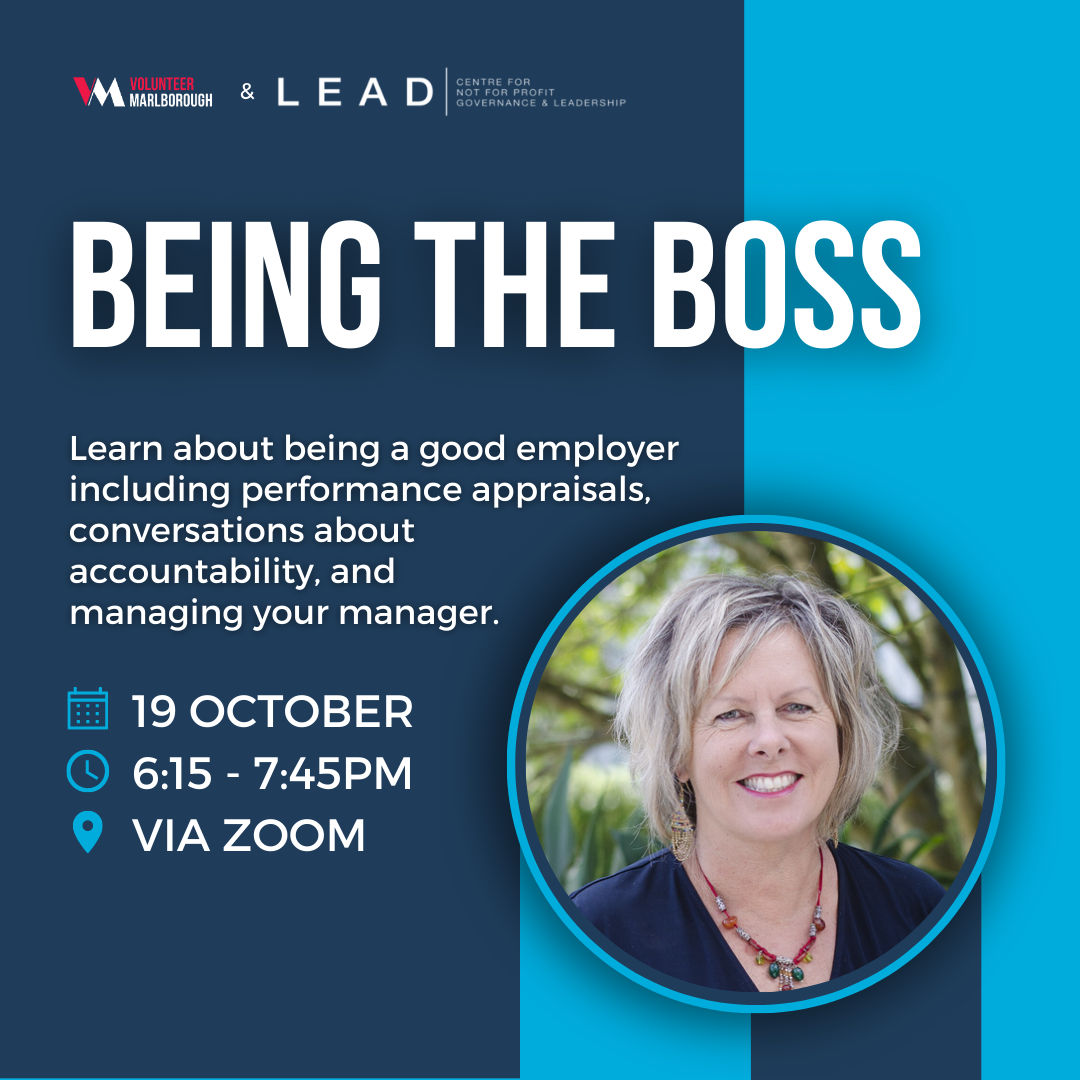 VolMarl's tweet photo. One week to go; don't forget to register for session 9 of our Governance Bytes series – Being the Boss.

💙 Thursday, 19th October
💙 6:15 pm 
 
Register online at https://t.co/C17S4537TL https://t.co/BUbhTeR1kc