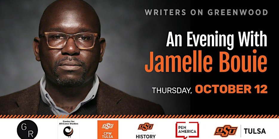 OKState Center for Africana Studies (@africanaokstate) on Twitter photo Join us for an Evening with the New York Times Columnist and CBS News Analyst, Jamelle Bouie
Thursday, October 12 · 7 - 9 pm. OkState Univ, 700 N. Greenwood Avenue, Tulsa, OK. Reserve your spot: bit.ly/osutbouie. Contact africanastudies@okstate.edu for travel assistance. Join us for an Evening with the New York Times Columnist and CBS News Analyst, Jamelle Bouie
Thursday, October 12 · 7 - 9 pm. OkState Univ, 700 N. Greenwood Avenue, Tulsa, OK. Reserve your spot: bit.ly/osutbouie. Contact africanastudies@okstate.edu for travel assistance.