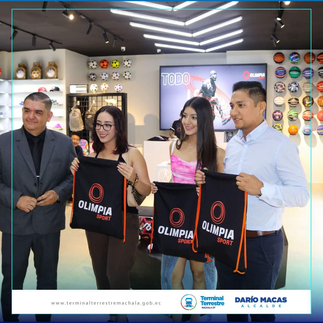 Damos la bienvenida a #OLIMPIASPORT, se integra oficialmente al Centro Comercial del Terminal Terrestre de Machala.