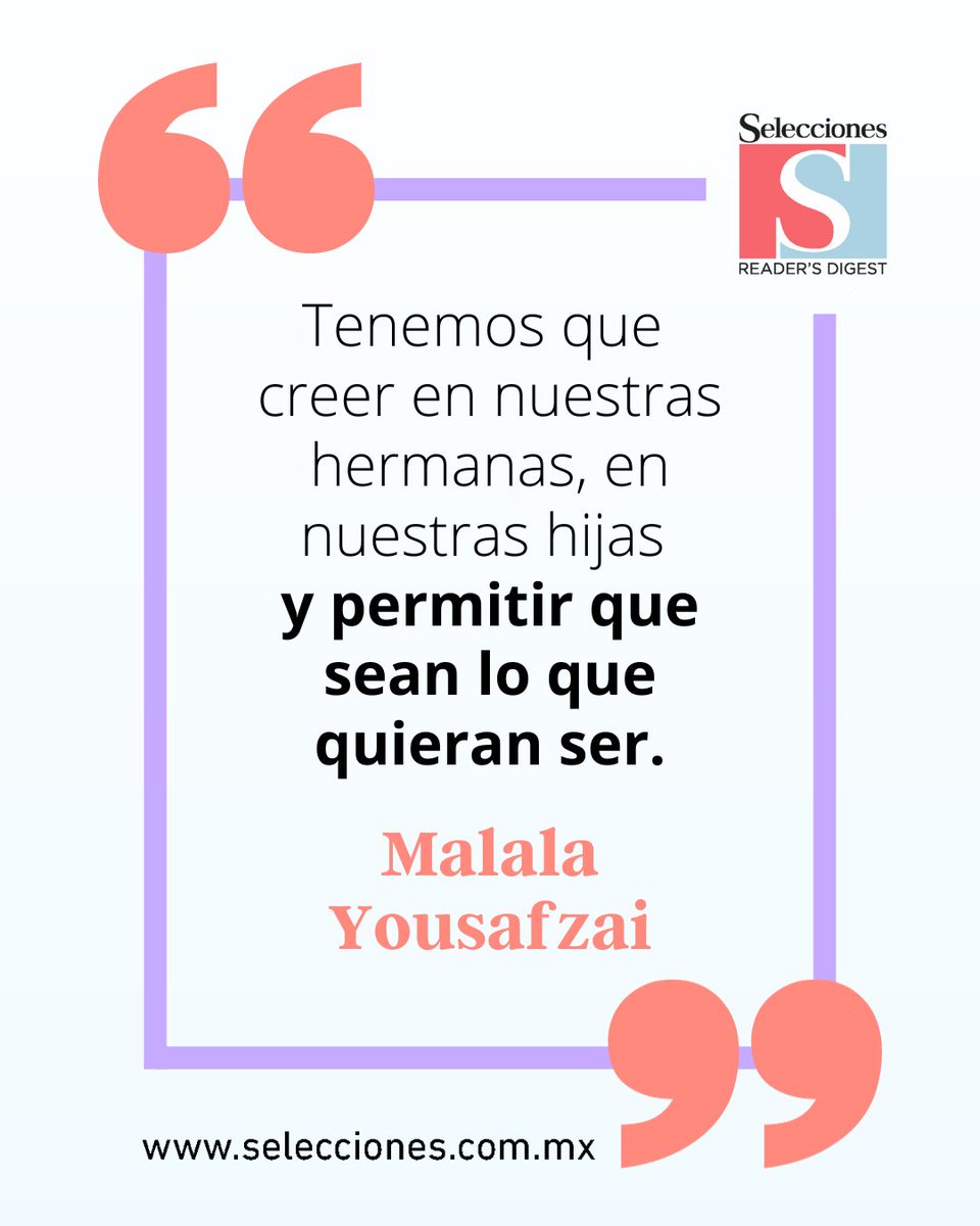 selecciones_mx's tweet photo. Hoy es el #DíaInternacionalDeLaNiña 
¿Sabías que mundialmente, las niñas de entre 5 y 14 años dedican 160 millones de horas diarias más al trabajo doméstico y de cuidados no remunerado que los niños de la misma edad?
#citacitable de #MalalaYousafzai https://t.co/mtnrP7COd0