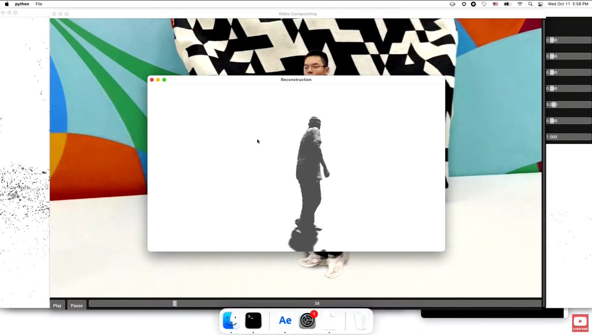 r360studio's tweet photo. #AdobeMAX Sneaks! 4つめは、#ProjectSceneChange
“Scene Change”が表すように、動画の背景を差し替える。ビデオ（動画）に対して、背景と前景の違和感をなくす。フレーム毎に明るさ、色合い、カメラの動きを動的に合わせる！マジで･･･。
これがあれば、ワンオペで自撮り動画を作れるなぁ。 https://t.co/T4j0c56EjG