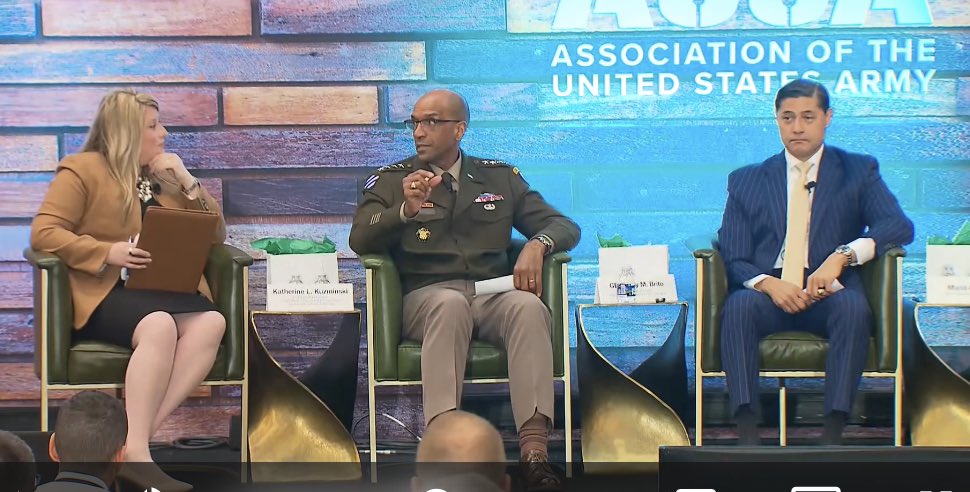 klkuzminski's tweet photo. Grateful for the opportunity to join @TRADOC CG GEN Brito, @FORSCOM CSM @CSM_TJHolland, DUSA @marioadiaz1968, and @WestPoint_USMA’s Dr. Jeffrey Peterson on the Future of Army Professionalism at @AUSAorg https://t.co/TYNykCfv56 https://t.co/cDZbm2XUo3