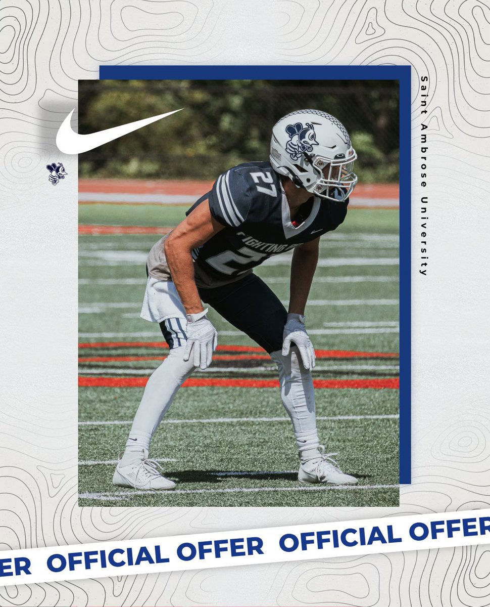After a great conversation with <a href="/SAU_CoachQ/">DeQuinn Watford</a> I am excited to say I have received a scholarship offer from <a href="/FightingBeesFB/">St. Ambrose Football</a> ! 

<a href="/robertpomazak/">Robert Pomazak</a> <a href="/flynn_bd/">Brian Flynn</a> <a href="/SCNFBOFFICIAL/">Official North Star Football Account</a> <a href="/CoachHo/">Mike Hohensee</a> <a href="/PF_Train_Insane/">ProForce Training</a> <a href="/EDGYTIM/">Timothy “EDGYTIM” OHalloran</a> <a href="/CoachBigPete/">Peter "Coach Big Pete" Leinweber</a>