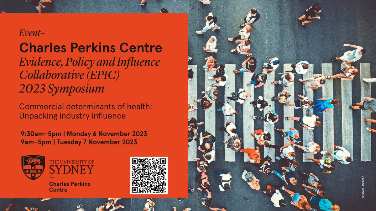 Commercial determinants of health: Unpacking industry influence Presented by #CPCUSyd Evidence, Policy and Influence Collaborative Keynote: Prof Laura Schmidt @UCSF @Sydney_Uni @syd_health 📆 6-7 November 📍 CPC 🎟️ cpc-comms.sydney.edu.au/link/id/zzzz65…