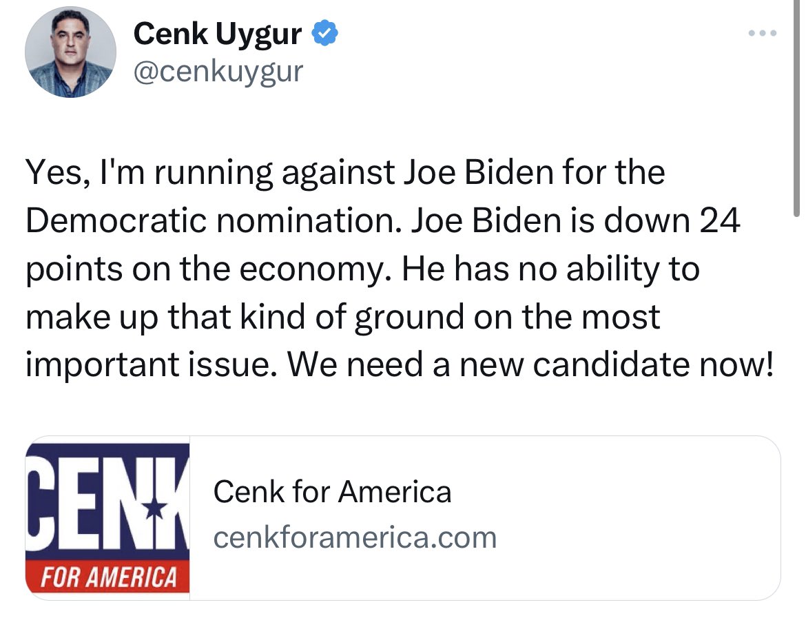 iamchanteezy's tweet photo. Cenk Ugyur is literally a dumb ass. He hasn’t read the constitution. Nor, paid attention in social studies to understand you have to be a natural born citizen of the United States. https://t.co/RJ6AXNk7Fg