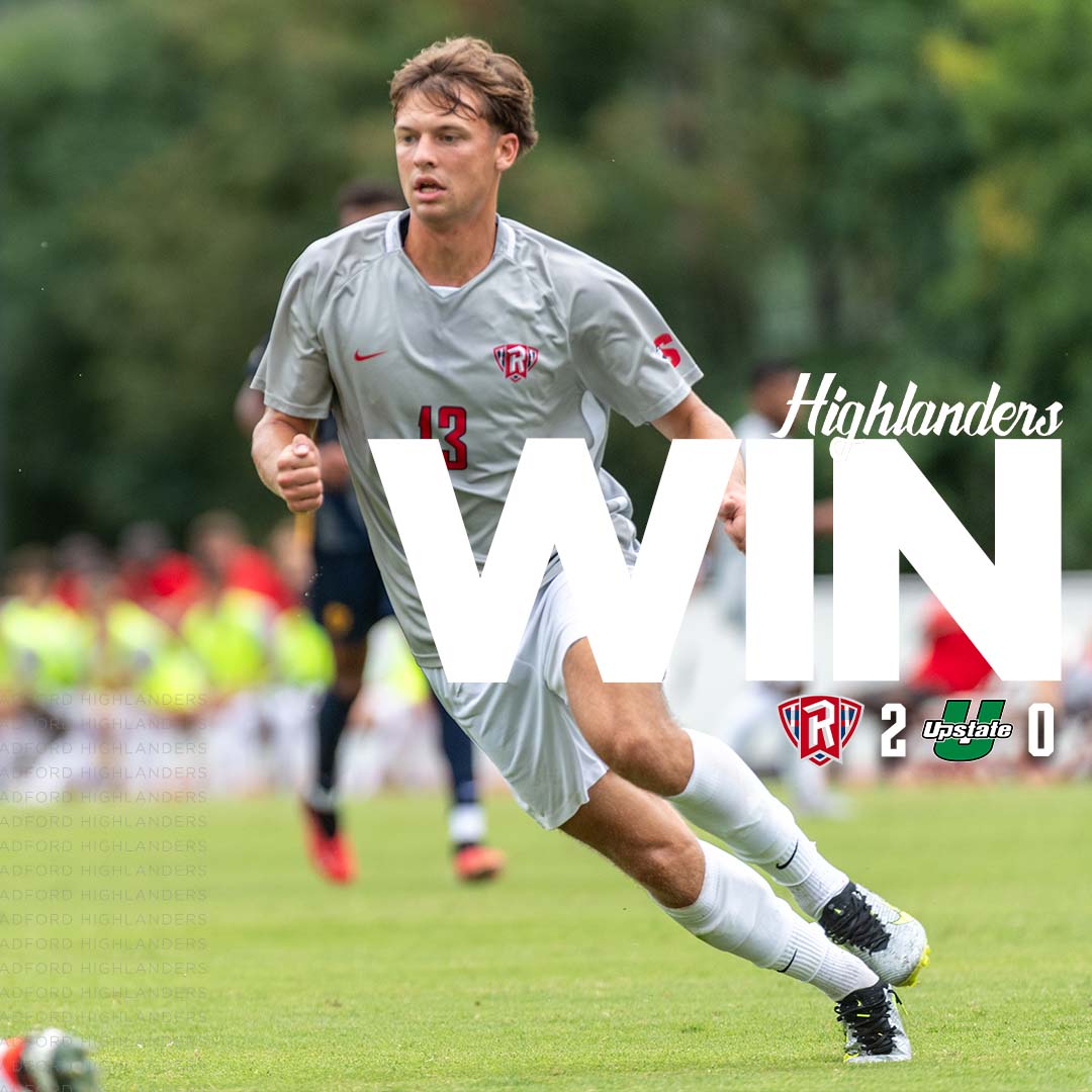 RadfordMSOC's tweet photo. FINAL! Highlanders get the win over USC Upstate with goals from Alex Kryazhev and Jared Dubose!

#RiseAndDefend #BigSouthMSOC https://t.co/mIC4RQaUEp