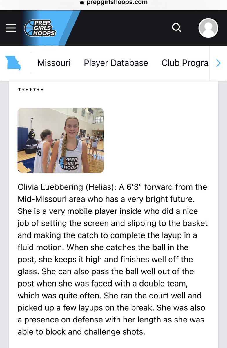 Olivia Luebbering (@olivialueb) on Twitter photo Thank you <a href="/PGHMissouri/">Prep Girls Hoops Missouri</a> for such a fun day of basketball. I also want to thank <a href="/earlaustinjr/">Earl Austin Jr.</a> for the amazing write up!! <a href="/greglogs/">Greg Logsdon</a> <a href="/AndreBell111/">Andre Bell</a> Thank you <a href="/PGHMissouri/">Prep Girls Hoops Missouri</a> for such a fun day of basketball. I also want to thank <a href="/earlaustinjr/">Earl Austin Jr.</a> for the amazing write up!! <a href="/greglogs/">Greg Logsdon</a> <a href="/AndreBell111/">Andre Bell</a>