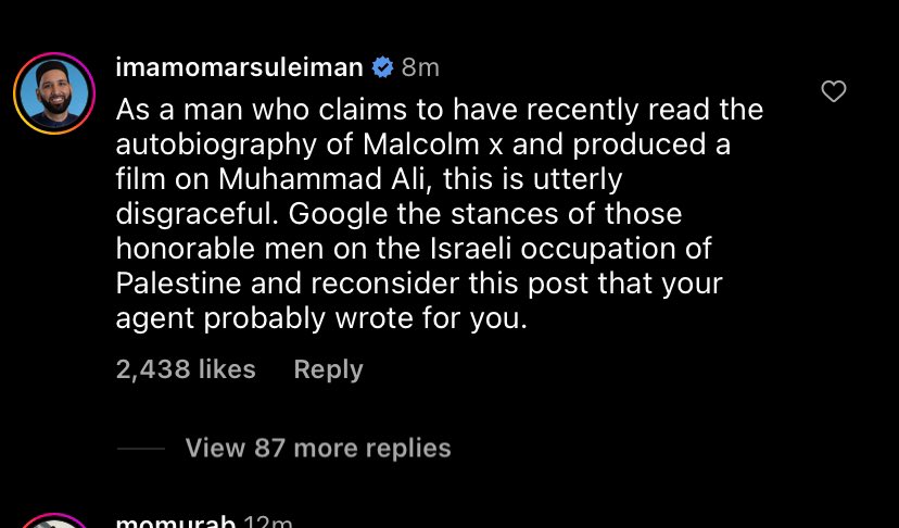 Peep Omar suleiman’s comment😭😭