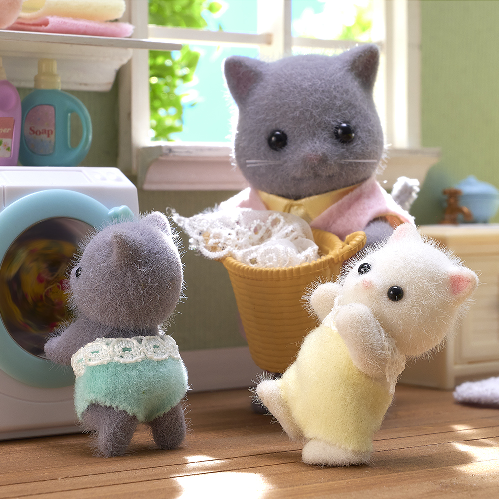 ペルシャネコのベラミーとライアンは、#洗濯機 を見ているのが楽しくて