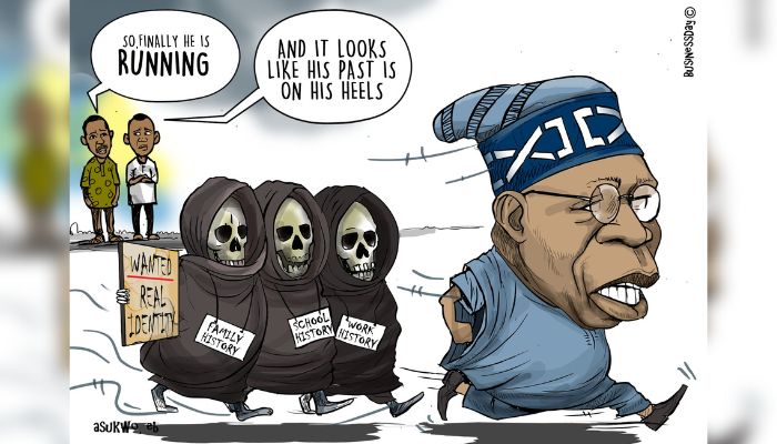 steve_hanke's tweet photo. #NGAWatch: After presenting a forged college diploma to the Independent National Electoral Commission (INEC), it looks like Pres. Tinubu's PAST is finally throwing him into a boiling cauldron. https://t.co/Fbt2BGZpPy