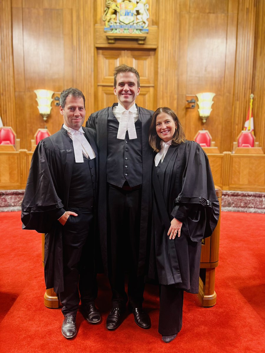Our colleagues Jon Laxer, @CarolineHMagnan and <a href="/Dariusbosse/">Darius Bossé</a> presented oral submissions today before the Supreme Court of Canada <a href="/SCC_eng/">Supreme Court of Canada</a> representing the appellant in Tompouba v Her Majesty the King (SCC 40332) scc-csc.ca/case-dossier/i…