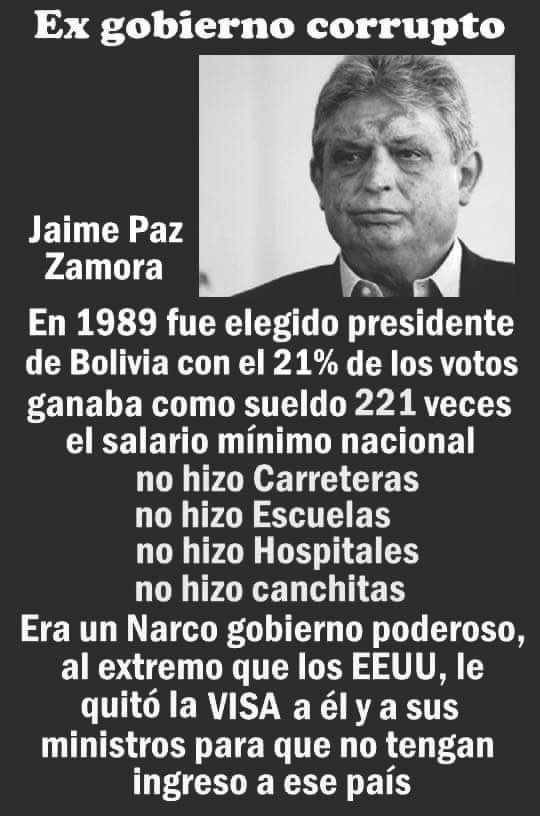 NardaAlvarez10's tweet photo. Hay que repetir a los
#NarcoVínculos
#NarcoMiristas
#Megacualiciones???
#OpositoresMafiosos
Quieren volver a saquear el país
@SDoriaMedina fue ministro de tu padre
#Socapador
Planificaron Premeditaron Urdieron Instigaron apoyaron para el
#GolpeDeEstadoEnBolivia 2019
#Cómplices👇 https://t.co/VkYpXql6l9