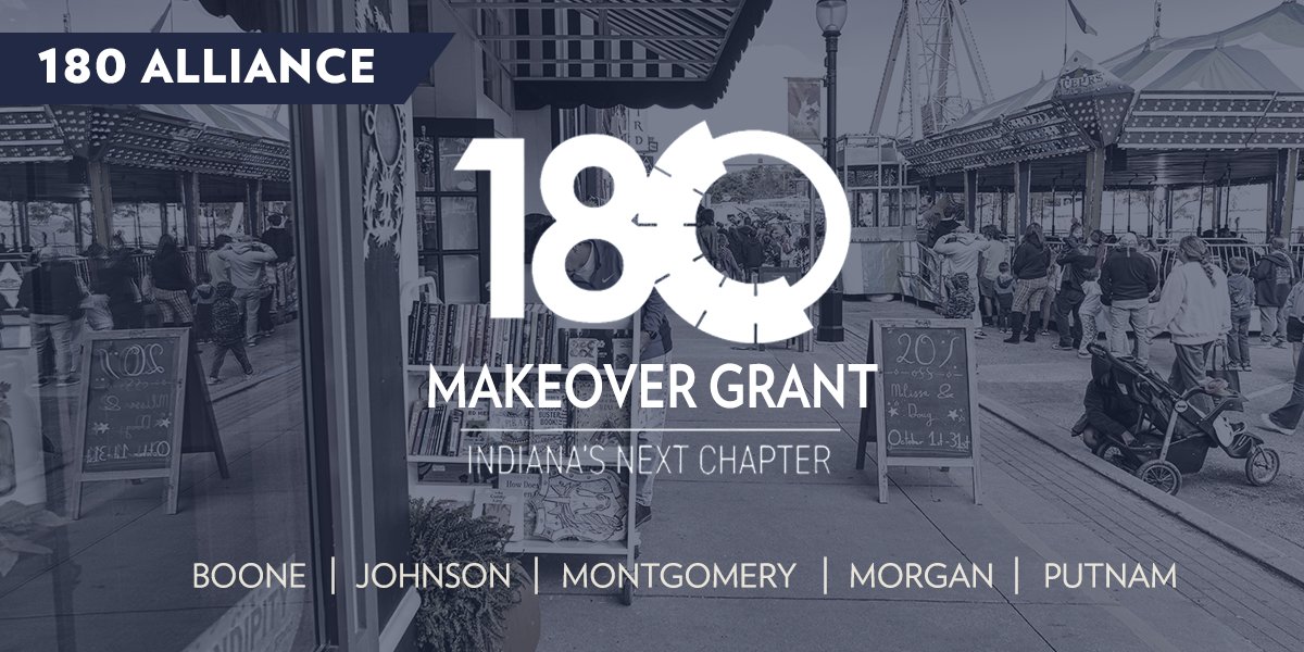 #Indy's 180 Makeover Grant Program is accepting proposals to revive historic downtowns in Boone, Johnson, Morgan, Montgomery, &amp; Putnam Counties. 

This is your opportunity to invest in downtowns with matching #READI funds! 

<a href="/Indiana_EDC/">Indiana Economic Development Corp.</a> #IndyPartnership

indychamber.com/2023/10/08/cen…