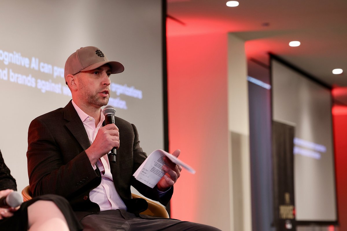 PRWeekUS's tweet photo. Zachary Schwitzky of @Limbik speaks on AI: 
"It's about mimicking what we think. If you're using chatGPT to write a press release, rather than putting it out and hoping for the best, cognitive AI really is a layer that sits on top of that". #PRDecoded https://t.co/4Nr00s4Q0L