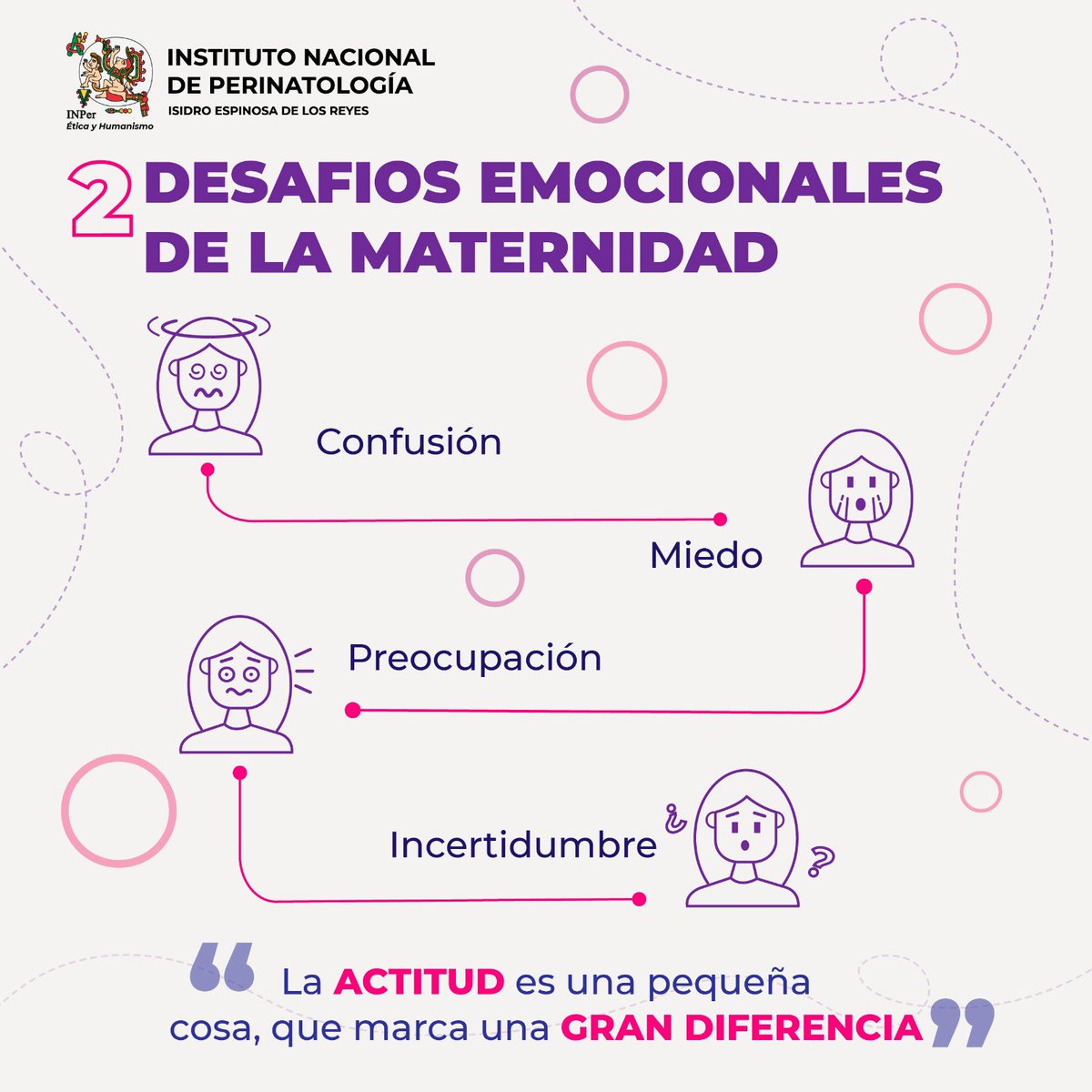 INPer_mx's tweet photo. La Salud Mental es parte de un embarazo sano

#DíaMundialdelaSaludMental #SaludMental #SaludMentalenelEmbarazo #EmbarazoSano #SaludMentalPerinatal #estrés #ansiedad #depresión #depresiónpostparto https://t.co/w8aCjidtc2